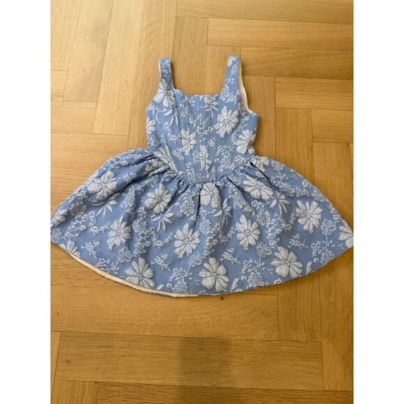 Flowers By Zoe 4T Flower Embossed Corset Dress - Picture 1 of 10